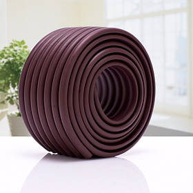 Стрічка на кути меблів - ребриста. Темно-коричнева (00070)