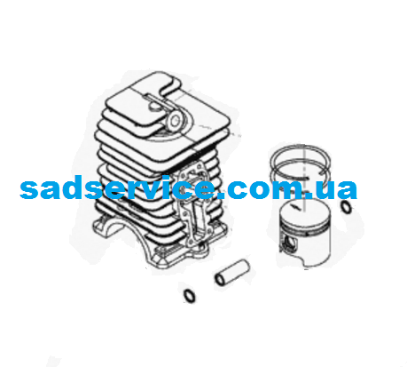 Циліндр з поршнем для мотокоси Solo 137SB, фото 1