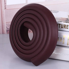 М'який захист на гострі кути меблів товщина 12 мм Темно-коричнева (00057)