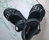 Дитячі Туфлі-балетки дівчинка чорні 25-15.5 см, фото 4