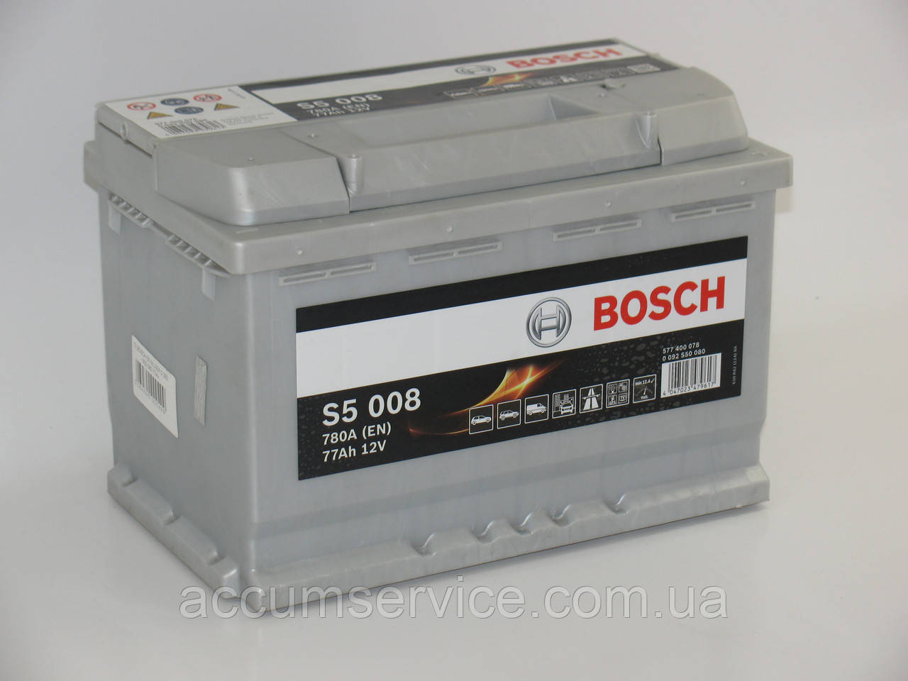 Акумулятор BOSCH S5 SILVER 0 092 S50 080 77Ач