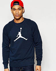Спортивна кофта Jordan, Джордан, світшот, трикотаж, чоловічий, синього кольору, XS