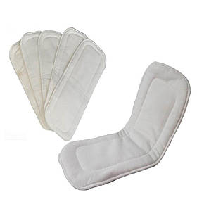 Вкладиш 5-ти шаровий бамбукове волокно + мікрофібра 34х14 см Білий 30313