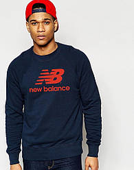 Спортивна кофта New Balance, Нью Беланс, світшот, трикотаж, чоловічий, синього кольору, XS