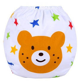 Багаторазовий підгузник з флісовою кишенею "Ведмедик" вага до 13 кг 30142