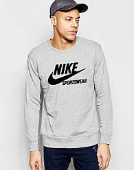 Спортивна кофта Nike, Найк, світшот, трикотаж, чоловічий, сірого кольору, XS