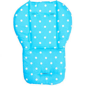 Додатковий матрацик в коляску. Колір блакитний в горошок. (80024)
