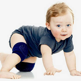 Наколінники для повзання з силіконовими точками. Колір синій. (70144)