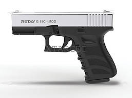 Пістолет стартовий Retay G 19C, 9мм. Колір - Nickel