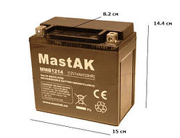 Акумулятор для мотоцикла MMB1214 MastAK 12V 14Ah
