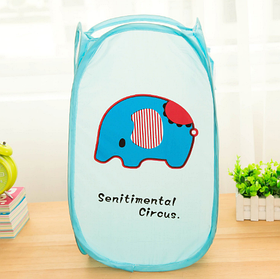 Кошик для іграшок "Слоник", колір блакитний. (22008)