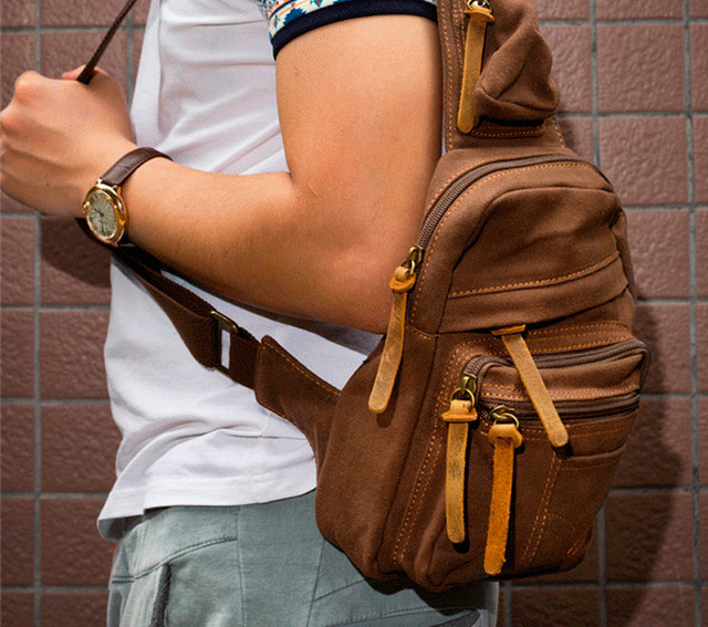 Рюкзак на одне плече Augur | коричневий