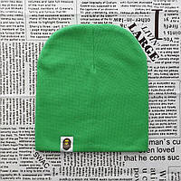 Демисезонная трикотажная шапка Варе зеленый