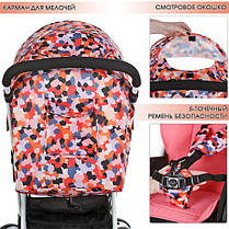 Дитяча прогулянкова коляска AMORE (M 3405-8) з чохлом на ніжки, фото 3