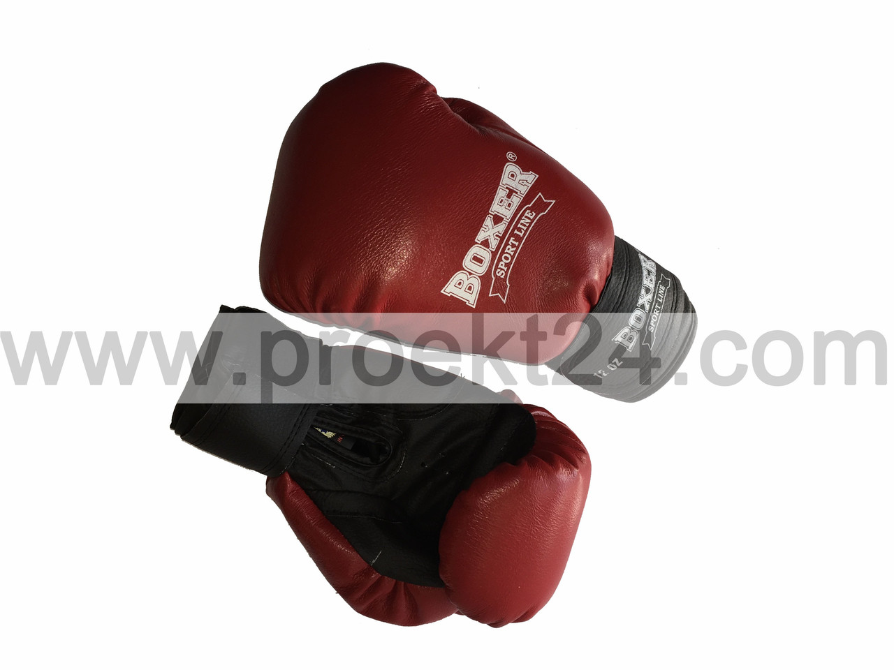 Боксерские перчатки BOXER 12 оz комбинированные красные - фото 5 - id-p520171792