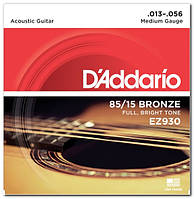 Струни для акустичної гітари D`ADDARIO EZ930 BRONZE MEDIUM 13-56