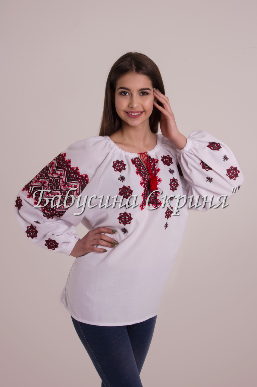 Вишиванка жіноча.Тканина домоткане полотно або льон МВ-58