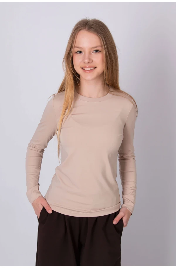 Лонгслів для Дівчинки Mevis, Колір: бежевий - фото 1 - id-p3134464345