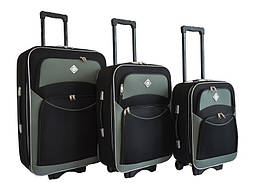 Набір валіз на колесах Bonro Style Чорно-сірий 3 штуки R_0535