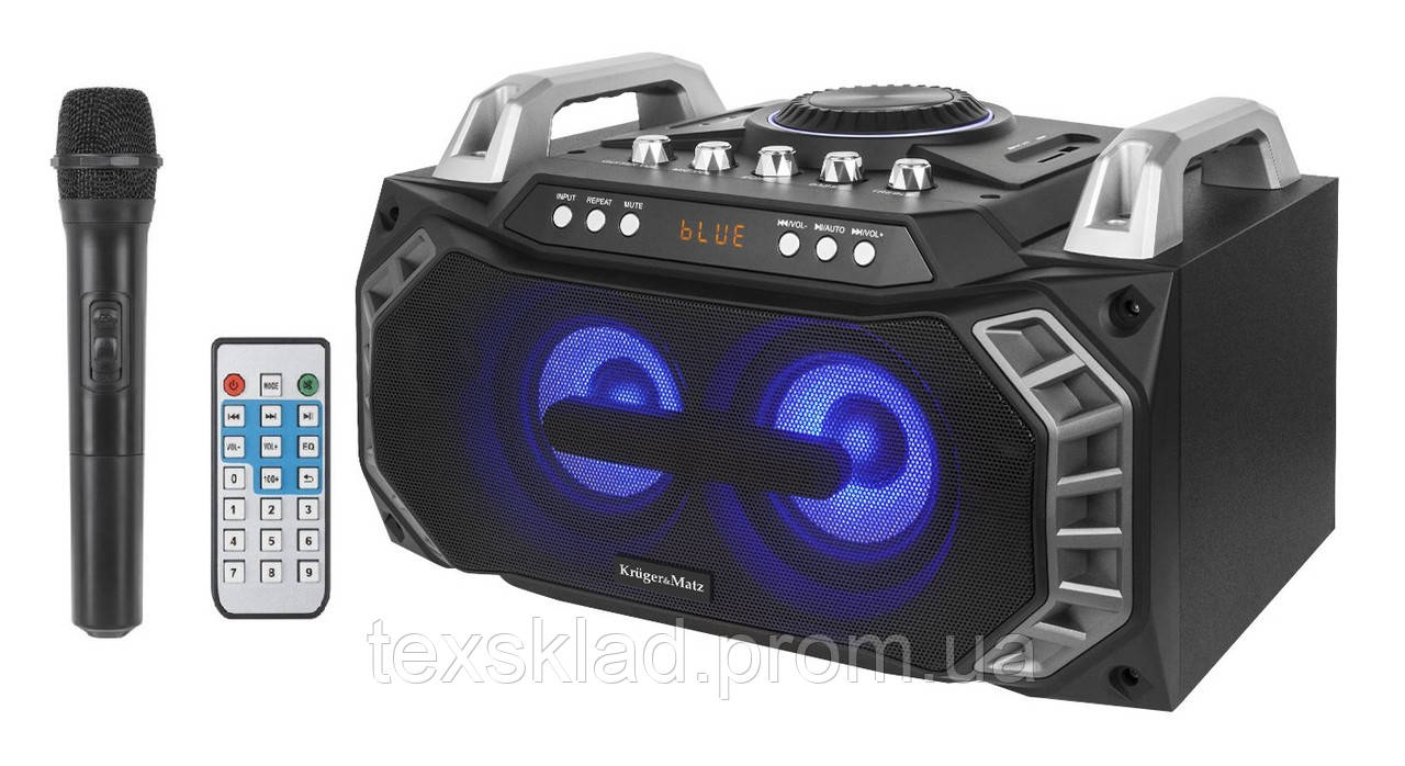 Портативная акустика с микрофоном KM-0533 - 100W (USB/FM/Bluetooth ...