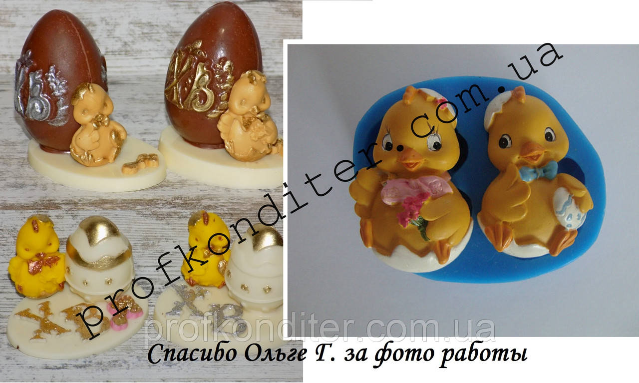 Силіконовий молд "Великодні курчата", фото 1