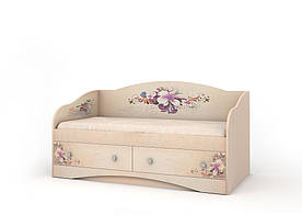 Красивий і надійний диван -ліжко "Метелики" ТМ Вальтер-З Венге світлий D-1.07.39 90х190