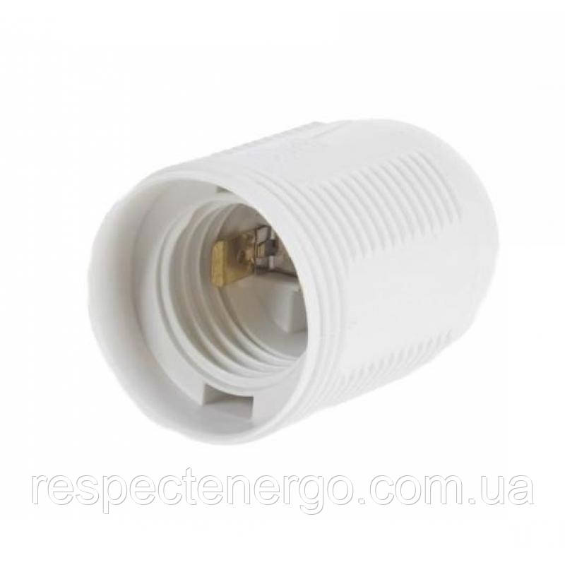 Патрон пластиковий підвісний Е27 білий, фото 1