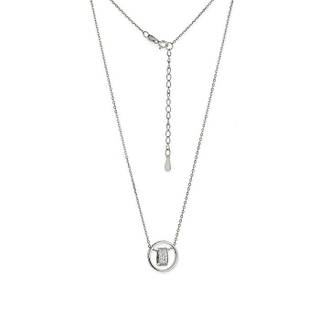 Серебряное колье «Infinity Circle Sparkle»