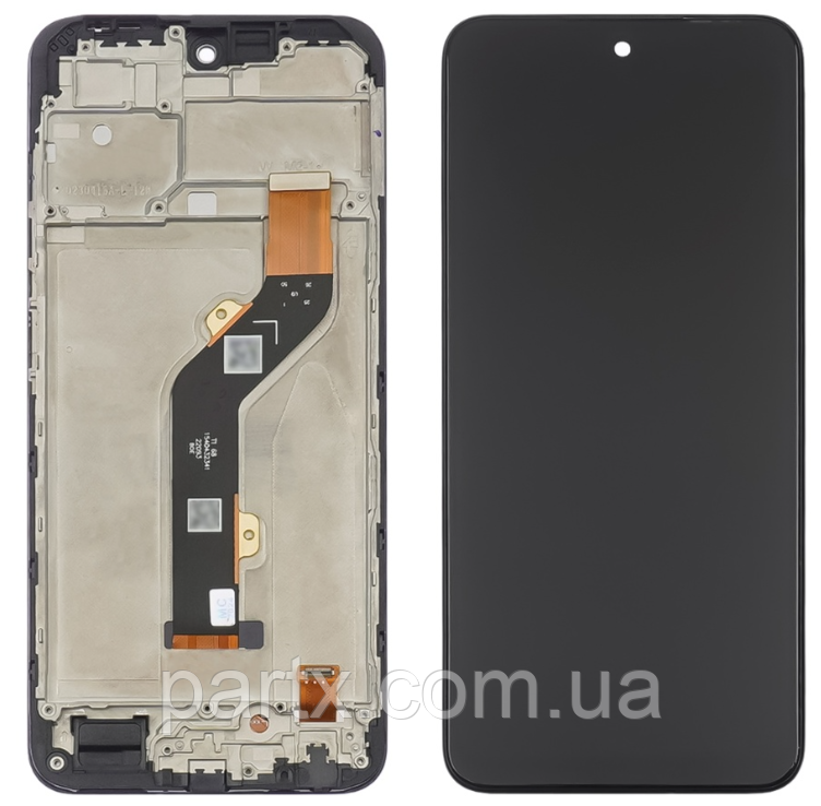 Дисплей Infinix Hot 30 Play X6835B черный — Экран с сенсором (модуль) + рамка, фото 1