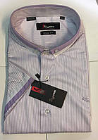 Рубашка мужская приталенная короткий рукав Sigmen 2121 стойка воротник