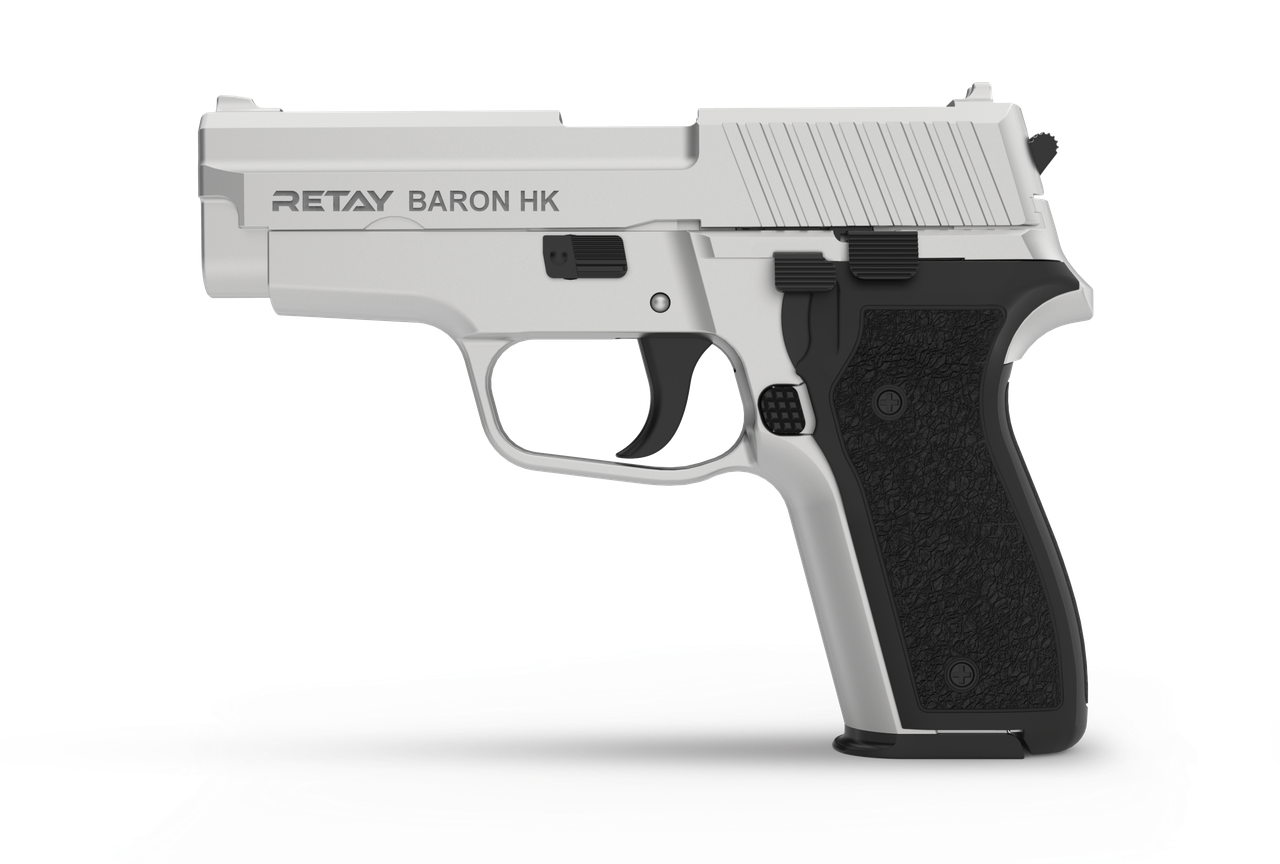 Пістолет стартовий Retay Baron HK, 9мм. Колір - Nickel