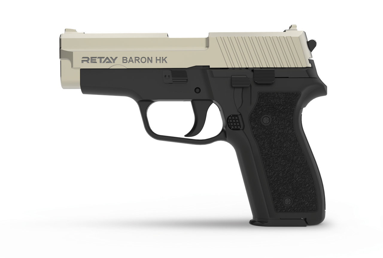 Пістолет стартовий Retay Baron HK, 9мм. Колір - Satin/Black
