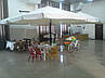 Велика чотирикупульна посилена парасолька Квадро (6х6м) — для кафе літнього майданчика та ресторану, фото 2