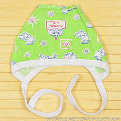 Чепчик для новонародженого (elephant city зелений)