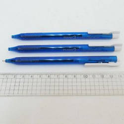 Ручка кулькова автоматична PT-1163-C (прозорий корпус) синя