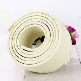 Накладка на кути меблів ребриста. Пляшково-біла (00075)