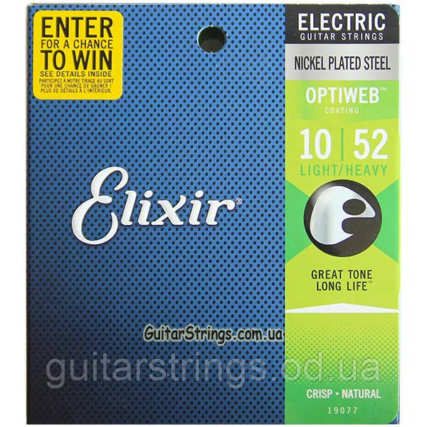 Струны Elixir 19077 Optiweb Nickel Plated Steel Light Heavy 10-52
