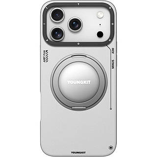 Чехол YoungKit Leather Case with Magnetic Ring для iPhone 17 Pro + Magnetic Stand 360° White [167783]