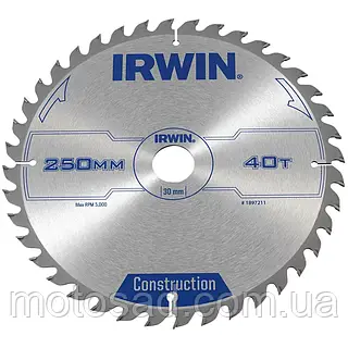 Диск для циркулярної пили IRWIN 250MM/40T