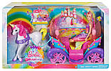 Набір лялька Барбі/Dreamtopia Rainbow Cove Playset з каретою, фото 6