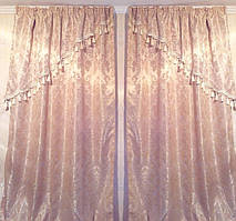 Комплект шелковых штор с вензелями