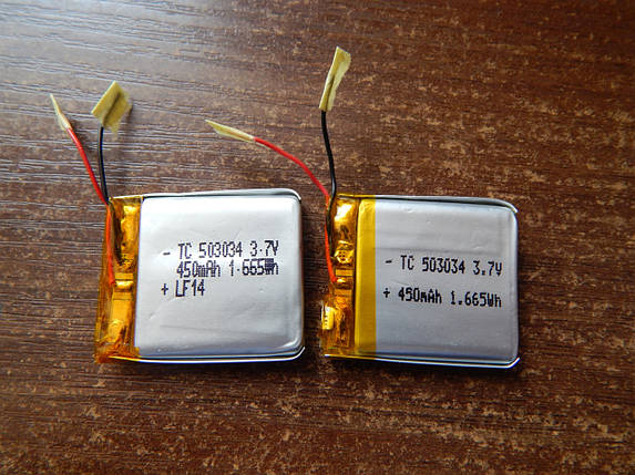 Акумулятор, батарея для 450 mAh, 3,7 V 32*29, фото 1