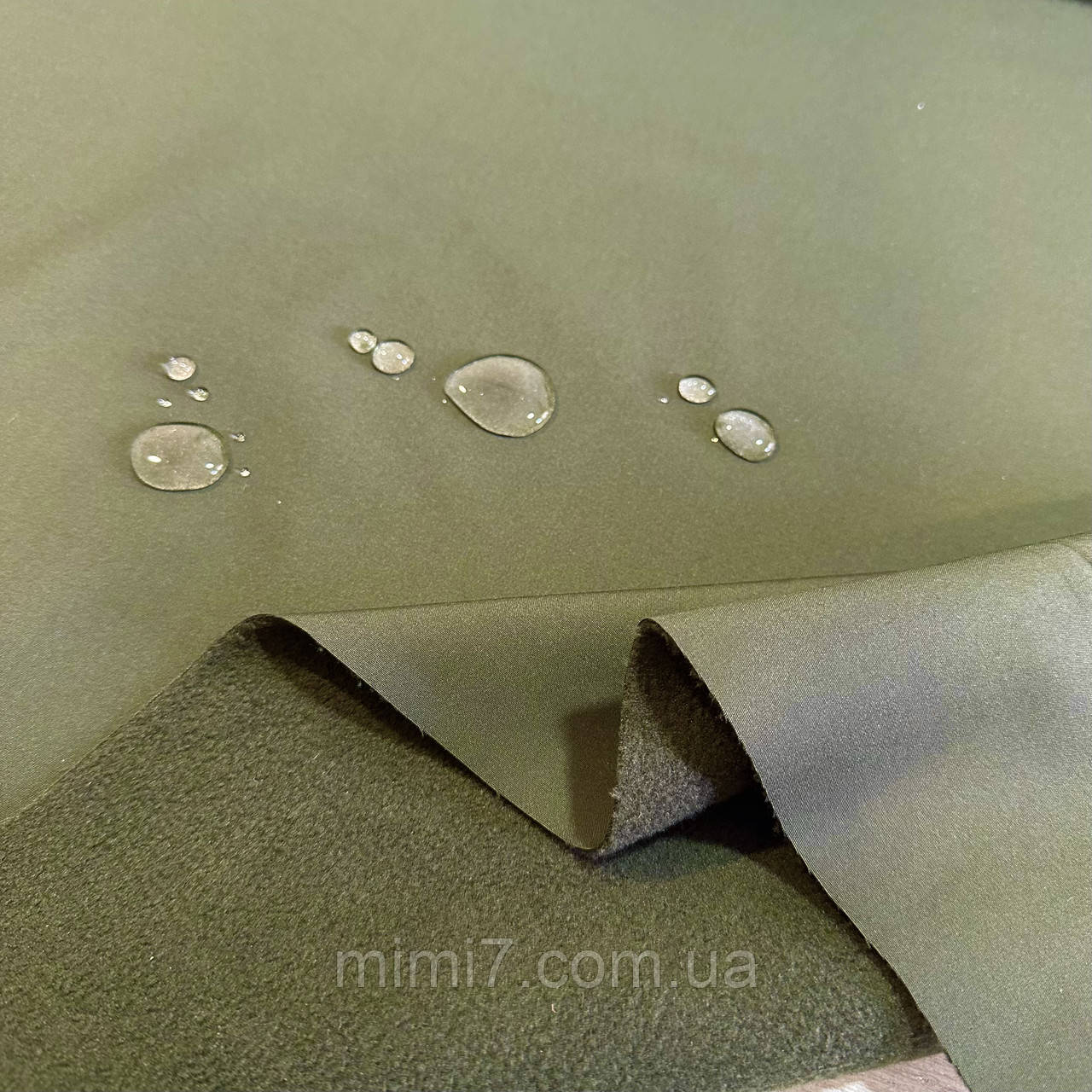 Ткань Софтшелл (SoftShell) Хаки 320 г/м² водоотталкивающая для курток и спецодежды, фото 1