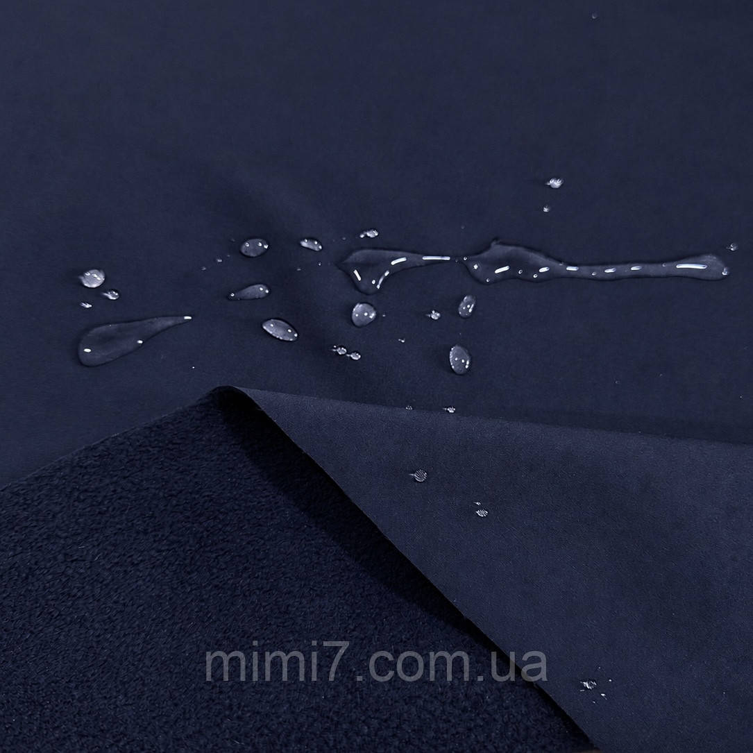 Ткань Софтшелл (SoftShell) темно-синий 320 г/м² водоотталкивающая для курток и спецодежды, фото 1