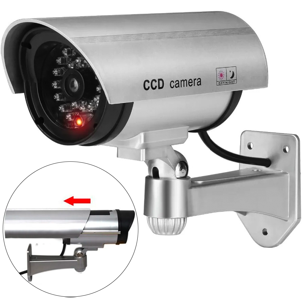 Муляж камери 2хAAA, CAMERA DUMMY 1100 зі світлодіодом / Вулична камера обманка, фото 1