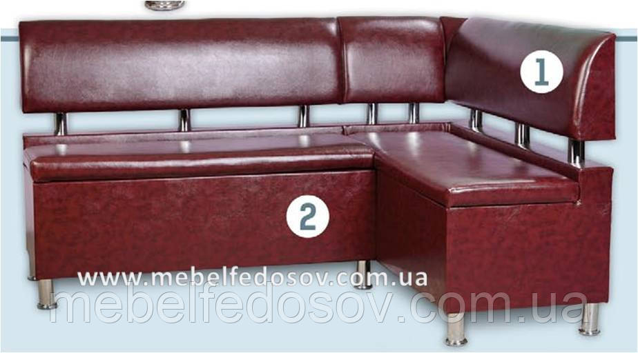 Кухонний кут Омега (FM/ФМ) 1600х1200х520 h890 (2кат) нерозкладний