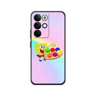 Чехол бургер Спанч Боб для Реалми С85 Про / Чехол Krabby Patty на Realme C85 Pro