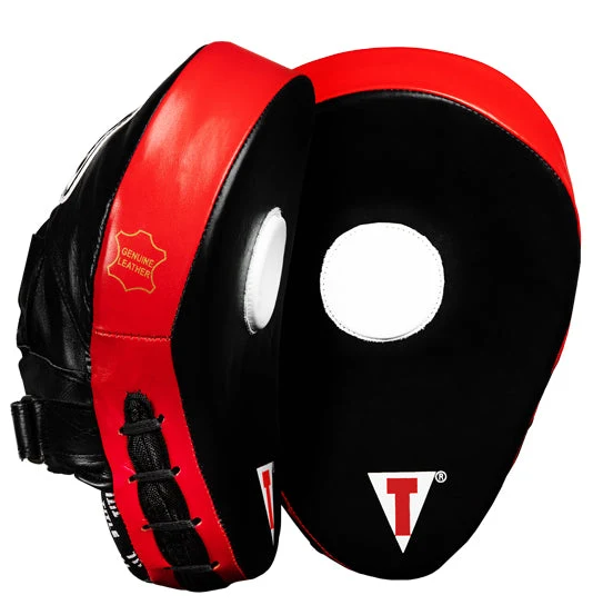 Лапи боксерські TITLE Boxing Incredi-Ball Leather Punch Mitts 2.0 Black/Red - фото 2