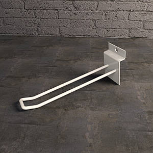 Гачки для экономпанелей 🛒 двосмуговий білий 150 мм