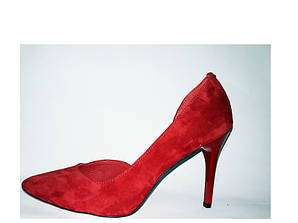 Жіночі вечірні туфлі червоного кольору